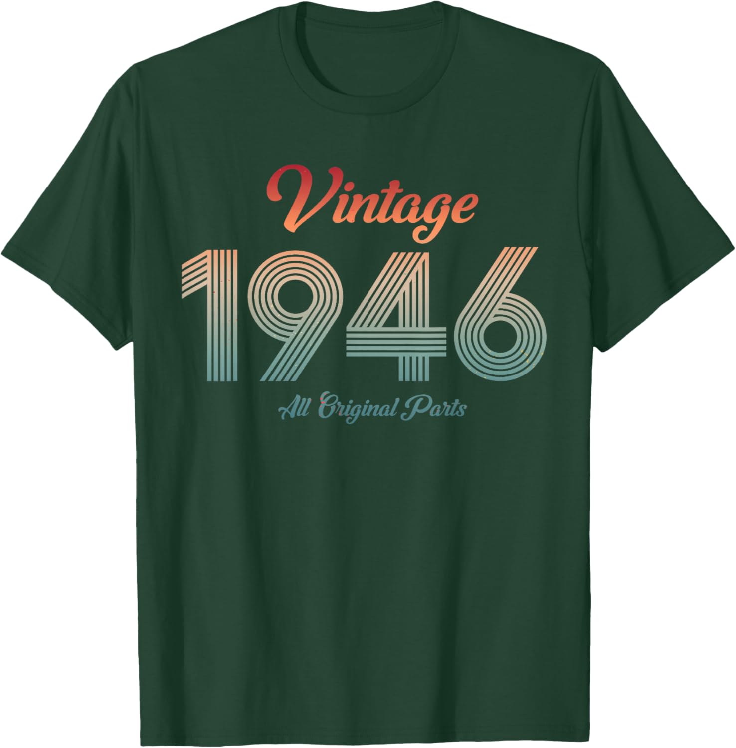 80th Birthday Vintage 1946 Legend 80 Years Old T-Shirt - T-Shirt | Forest