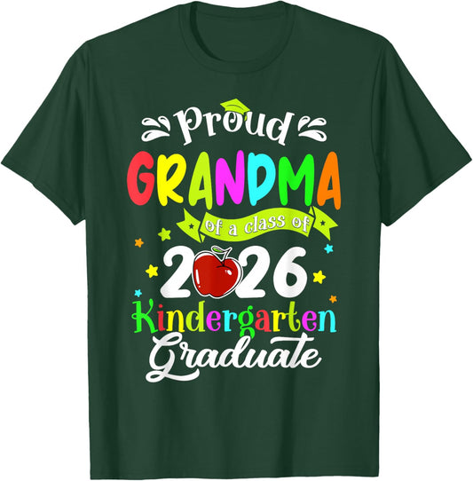Proud Grandma of A Kindergarten Graduate Graduation Mother T-Shirt - T-Shirt | Forest