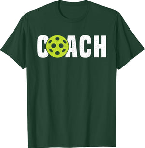 Pickleball Coach Men Pickle Ball T-Shirt - T-Shirt | Forest