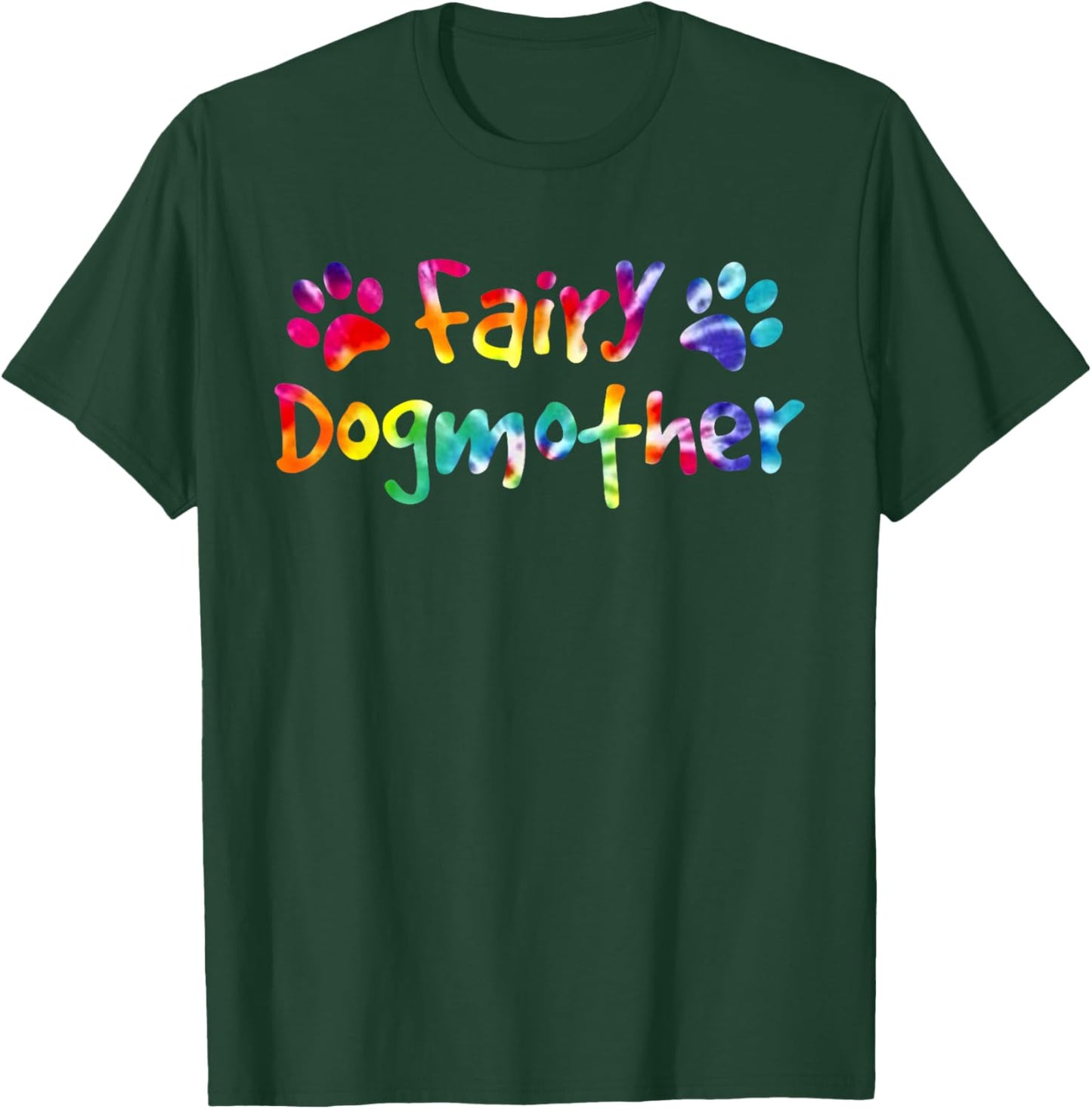 Fairy Dog Mother Shirt, Puppy Paw Mom Tie Dye T-Shirt - T-Shirt | Forest