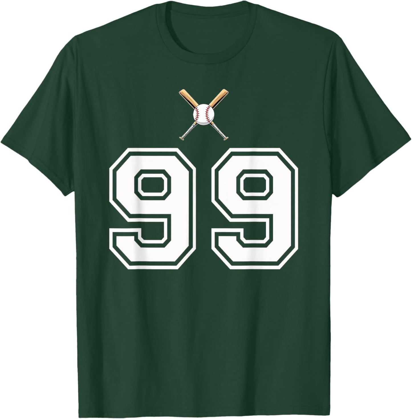 99 Number Baseball Style Vintage White T-Shirt - T-Shirt | Forest