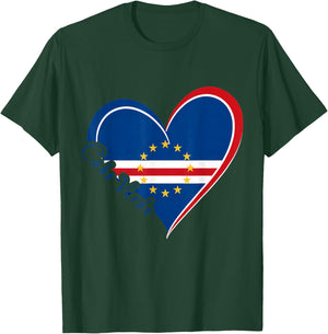 Cape Verde Flag Cabo Verde Cape Verdean Roots T-Shirt - T-Shirt | Forest