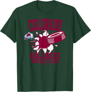 Colorado Avalanche Puck Burst Navy NHL Officially Licensed T-Shirt - T-Shirt | Forest