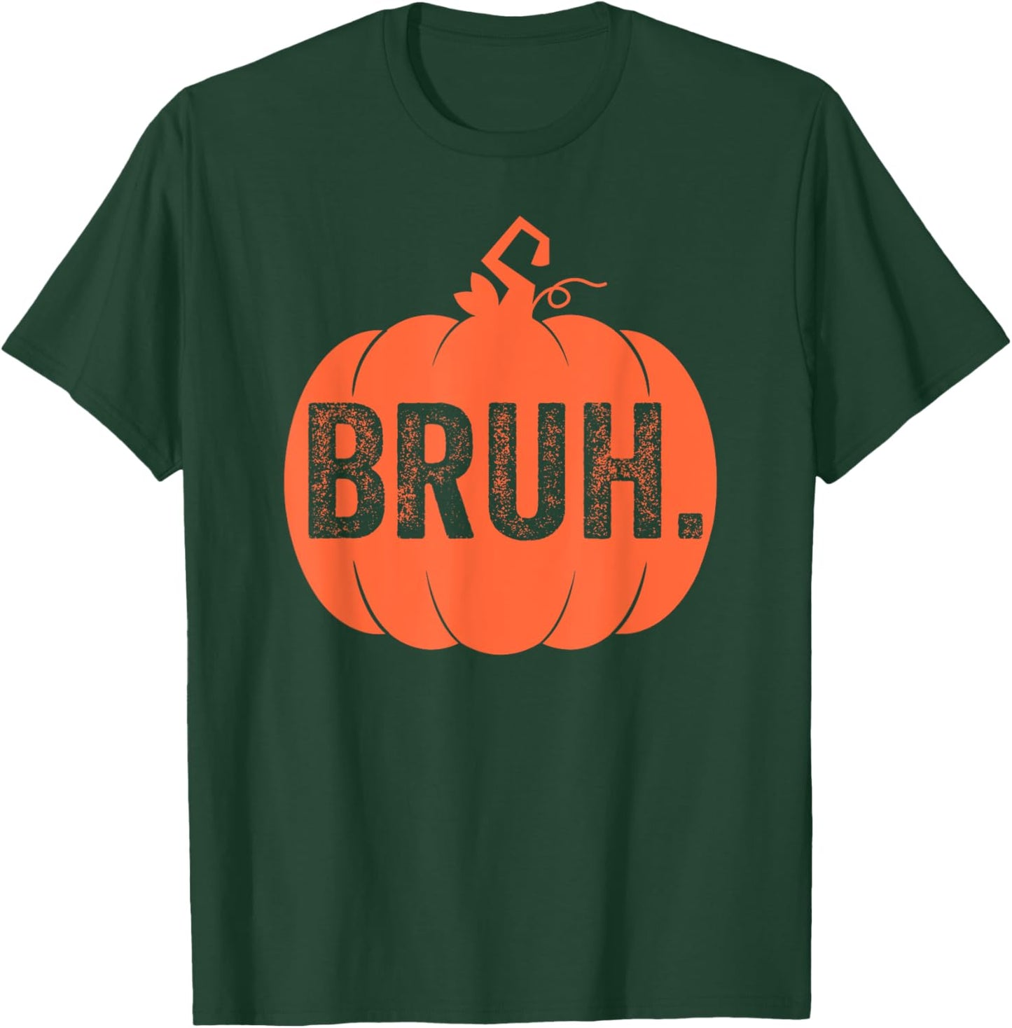 Bruh Meme Funny Pumpkin Halloween Bro Greeting Boy Teens Men T-Shirt - T-Shirt | Forest