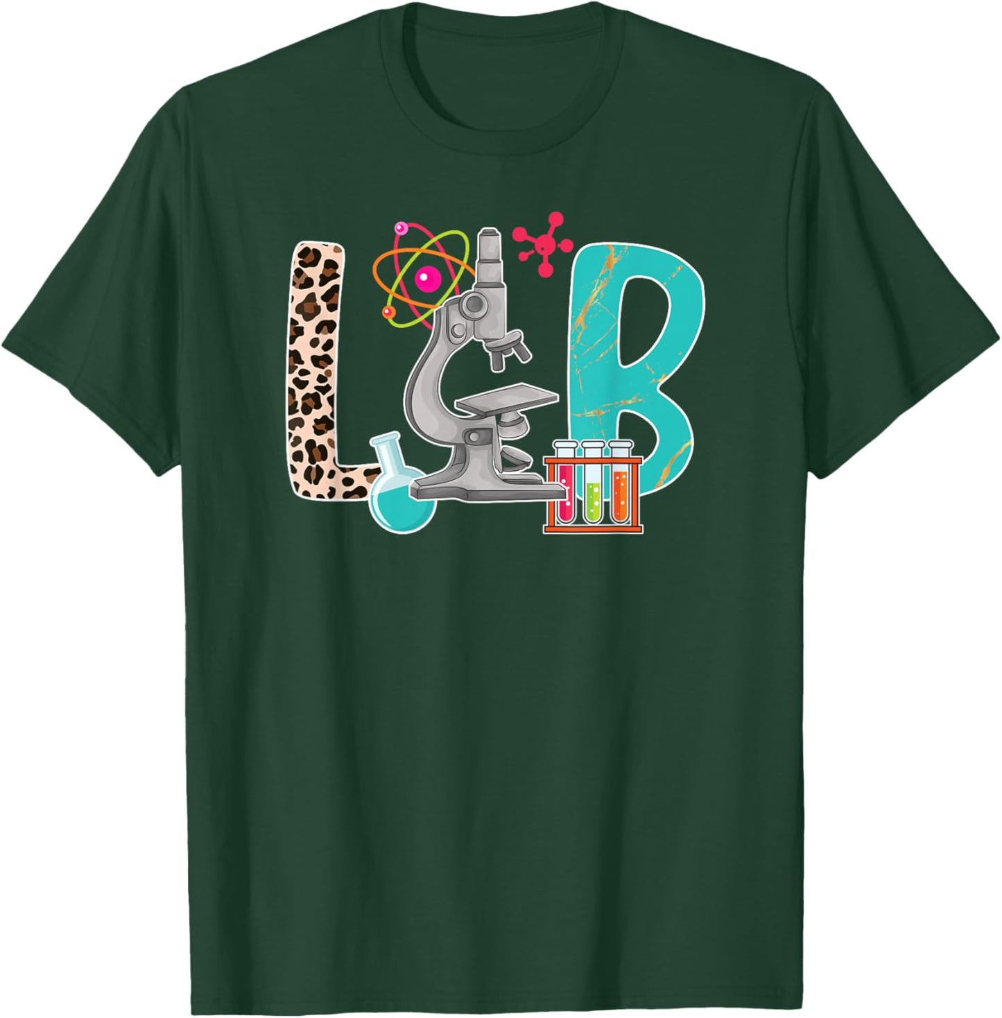 Lab Leopard Laboratory Technician Lab Technologist T-Shirt - T-Shirt | Forest