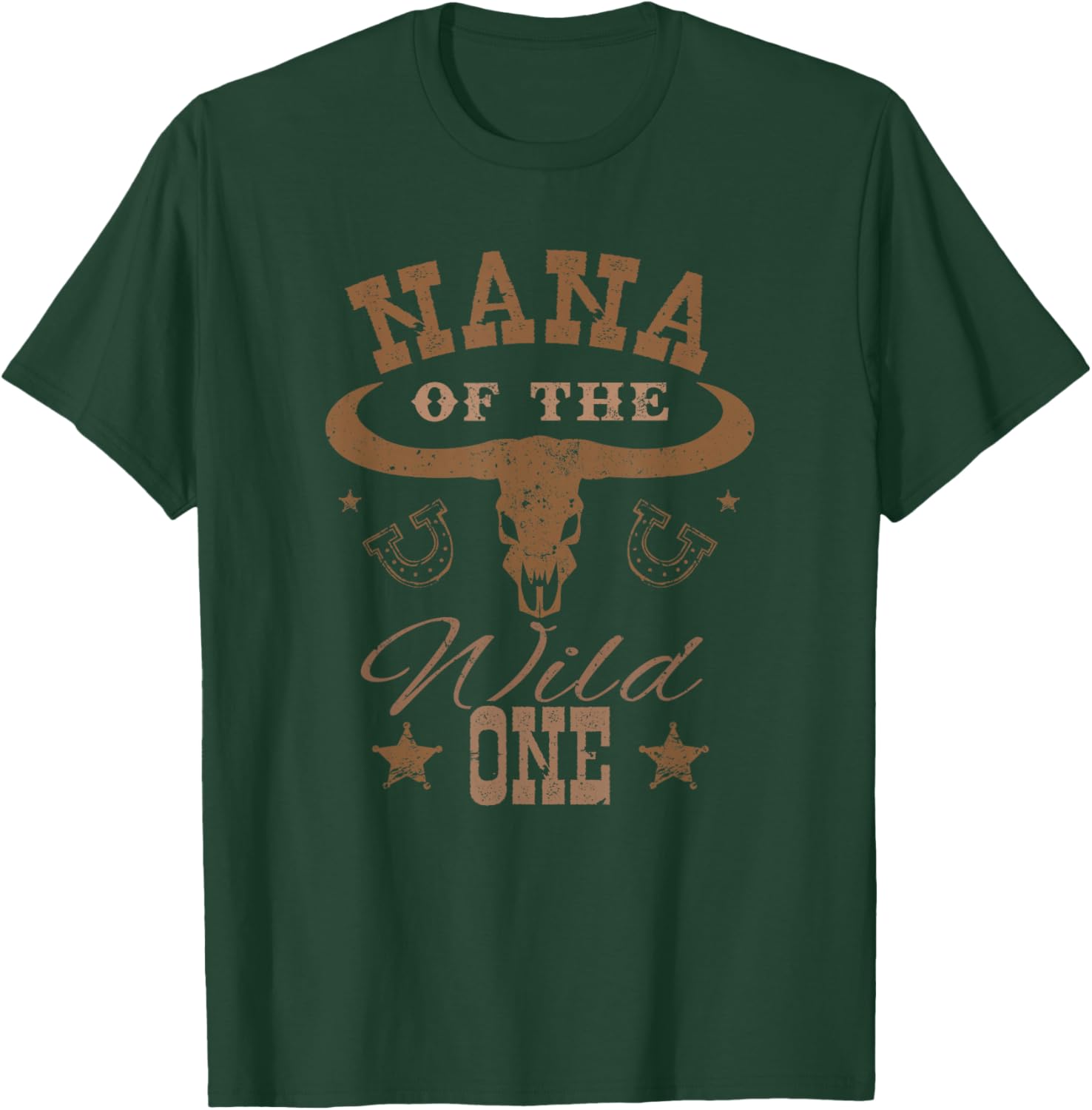 Nana of The Wild One Cowboy Western Rodeo Party Matching T-Shirt - T-Shirt | Forest