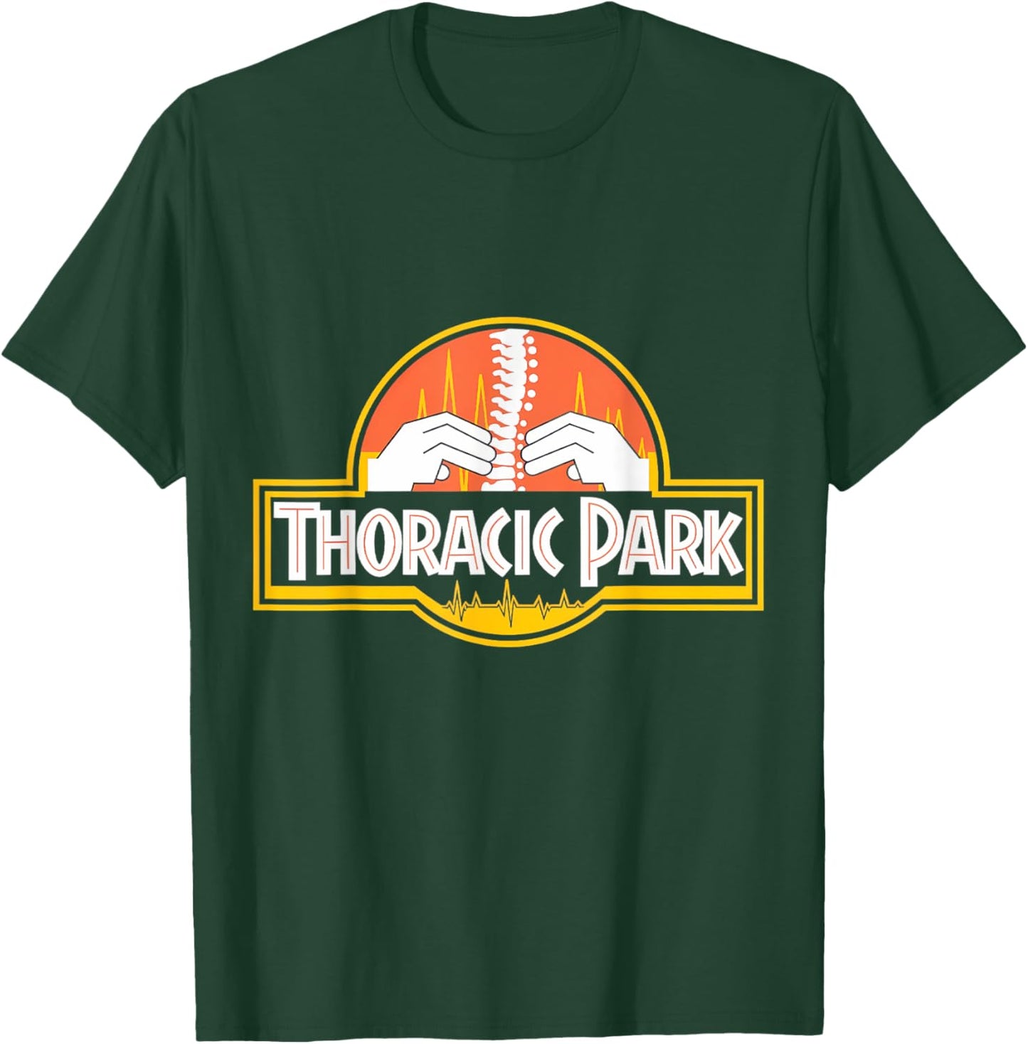 Thoracic Spine Park Chiropractor Orthopedist T-Shirt - T-Shirt | Forest