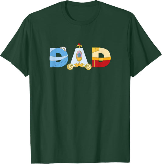Disney Cinderella Letters Father’s Day Birthday Best Dad T-Shirt - T-Shirt | Forest