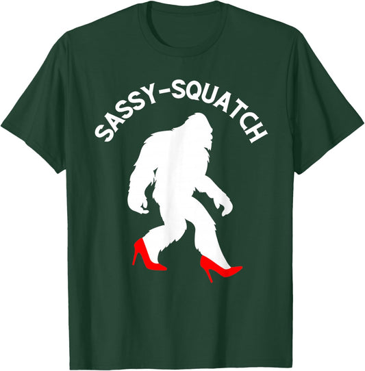Funny Sasquatch Sassy Squatch Bigfoot Humor Lover T-Shirt - T-Shirt | Forest
