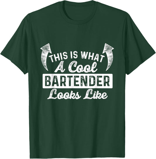 This Is What A Cool Bartender Looks Like - Tapster Bar Owner T-Shirt - T-Shirt | Forest
