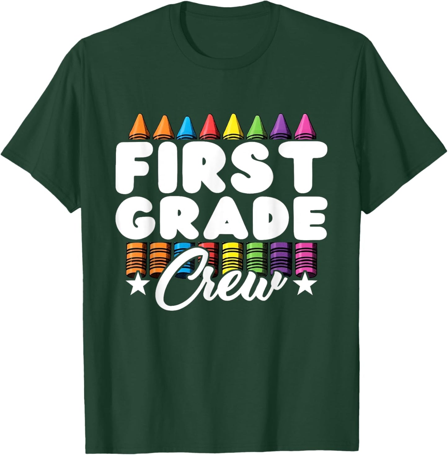 First Grade Crew Teacher Kids Team Back To School Squad T-Shirt - T-Shirt | Forest