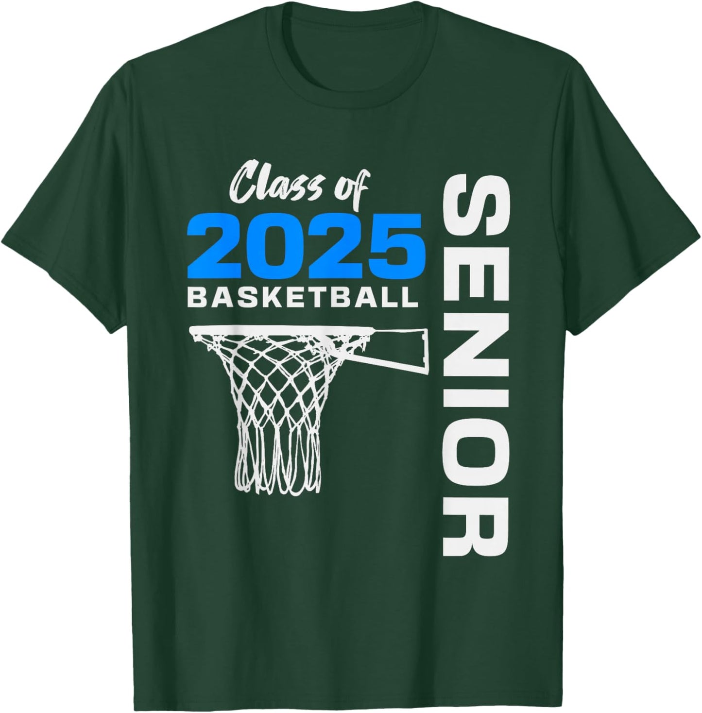 Basketball Senior Matching Class of 2025 Senior Basketball T-Shirt - T-Shirt | Forest