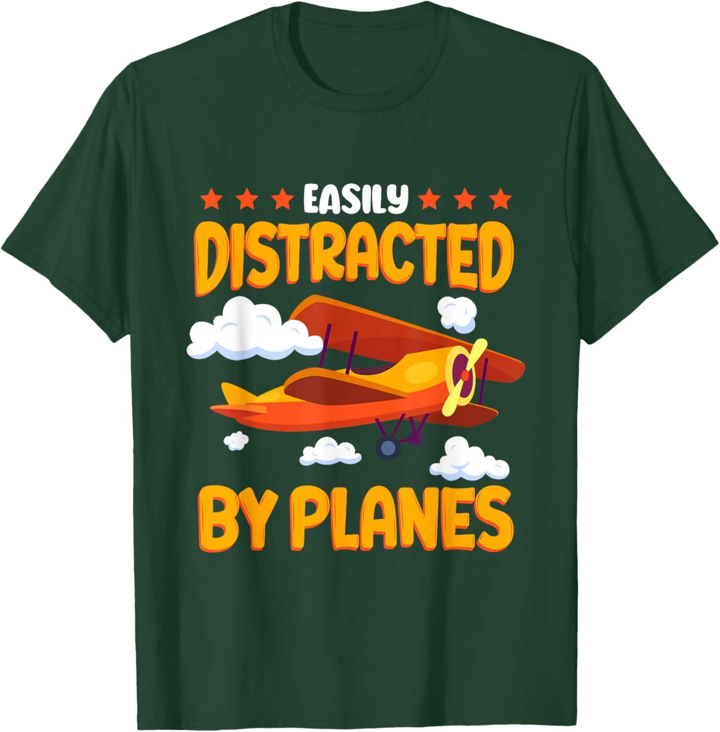 Airplane Lover Easily Distracted By Planes Kids T-Shirt - T-Shirt | Forest
