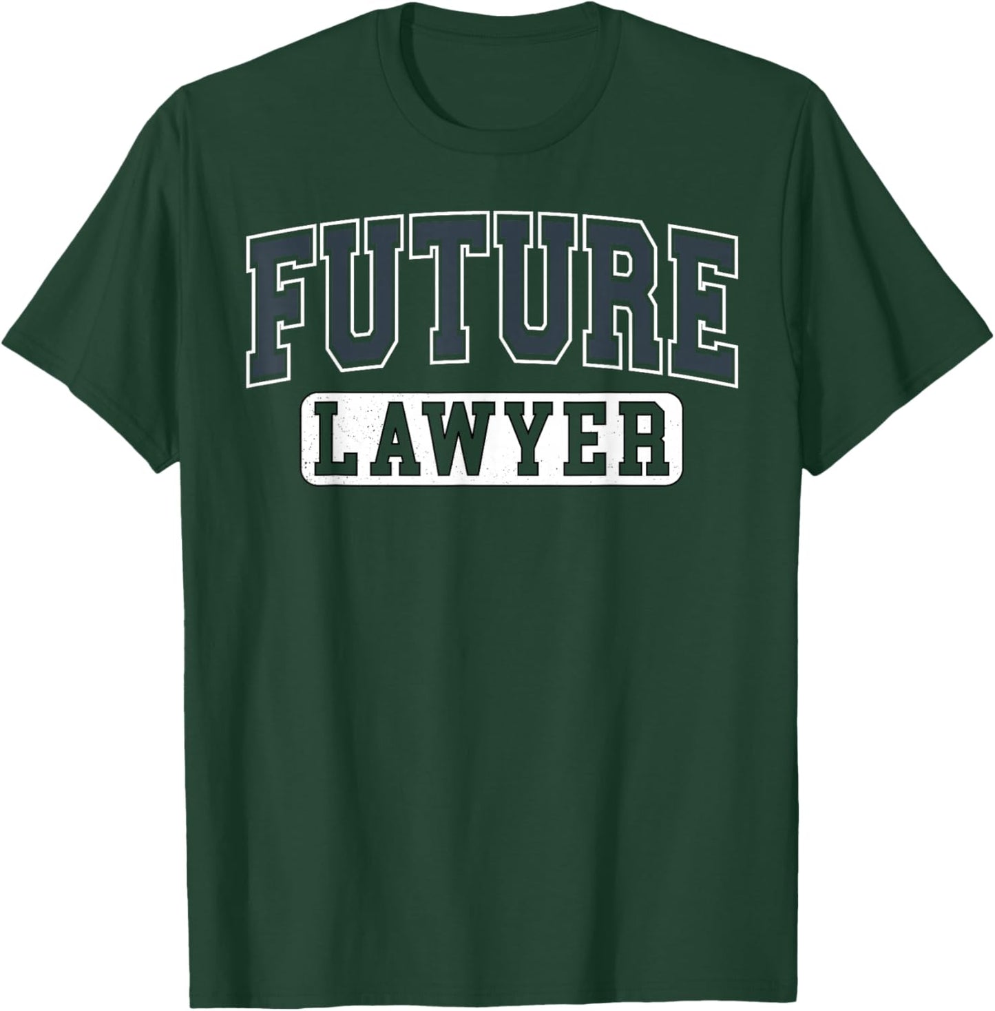 Future Lawyer Varsity Law Student Grad Attorney Slate Art T-Shirt - T-Shirt | Forest