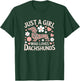 Just a girl how loves Dachshund Cute funny Doxie Weiner T-Shirt - T-Shirt | Forest