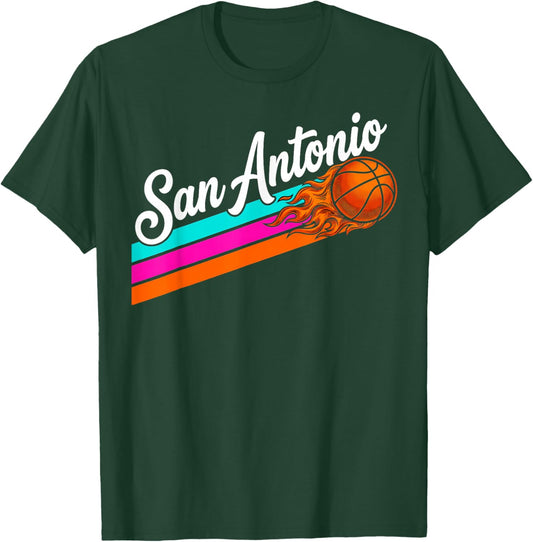 San Antonio Texas TX Vintage Design Men Women Kids T-Shirt - T-Shirt | Forest
