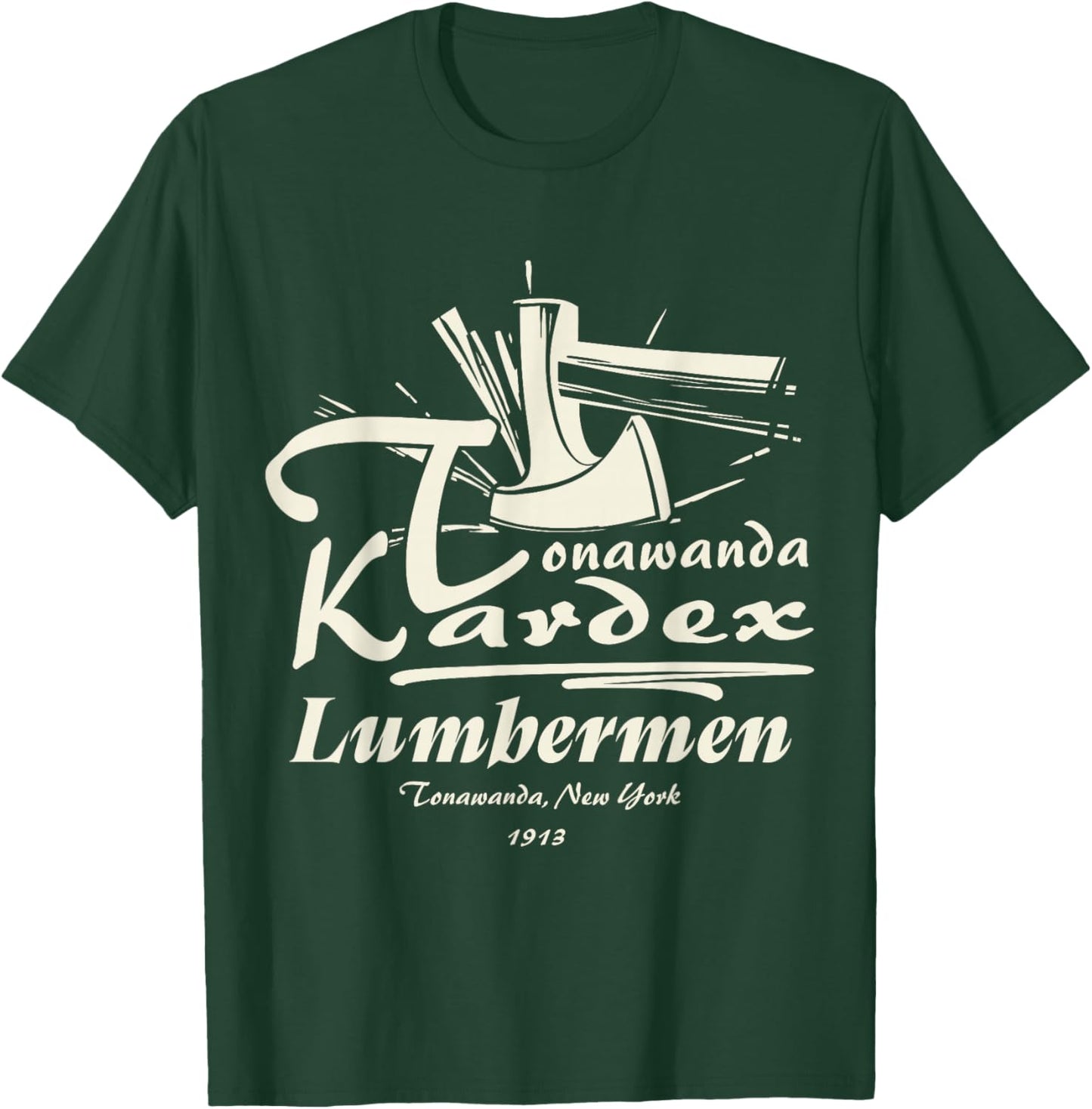 Tonawanda Kardex Lumbermen Football Team (Black Version) T-Shirt - T-Shirt | Forest