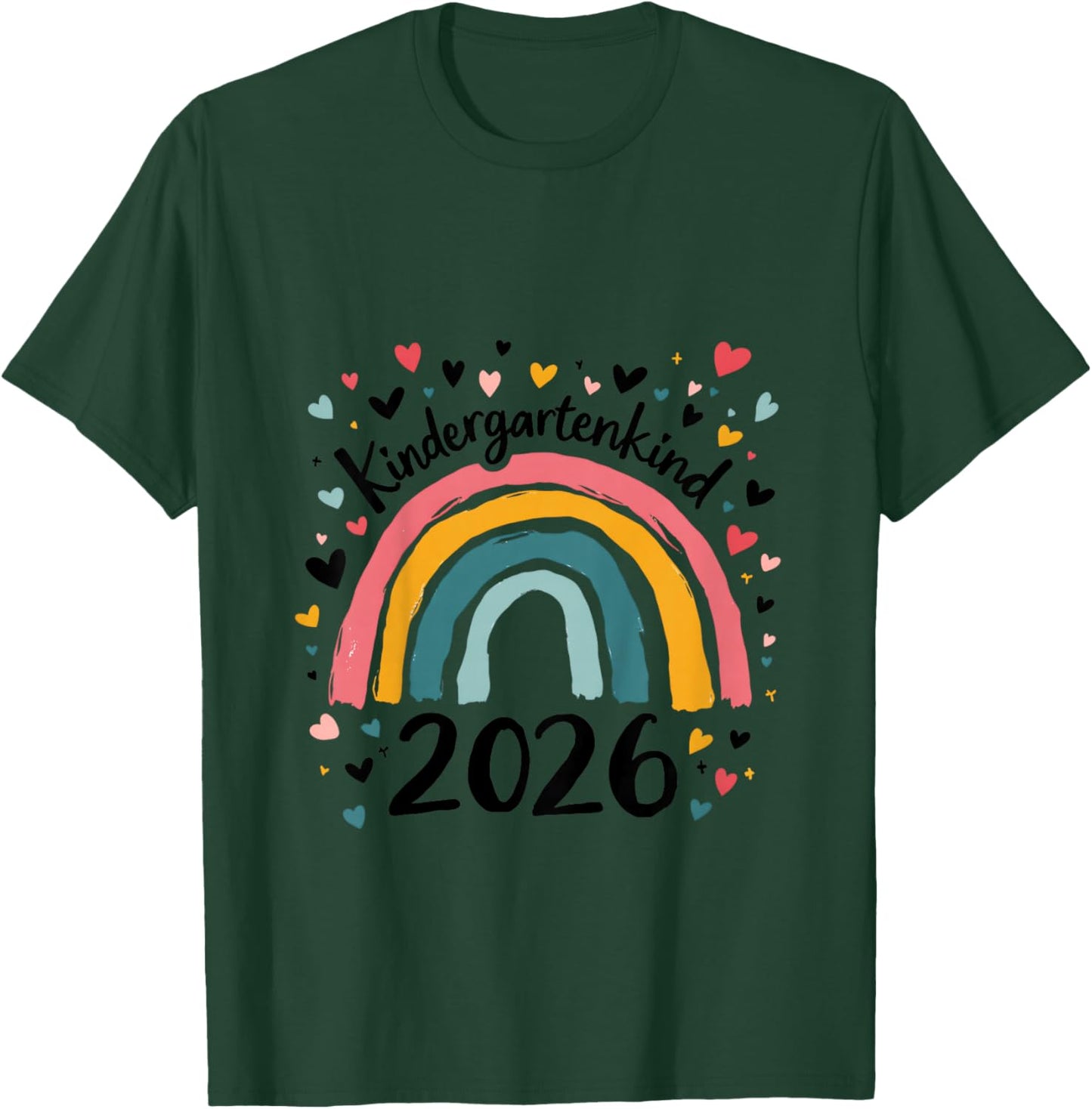 Kindergarten Kind 2026 Mädchen Regenbogen Kindergartenkind T-Shirt - T-Shirt | Forest