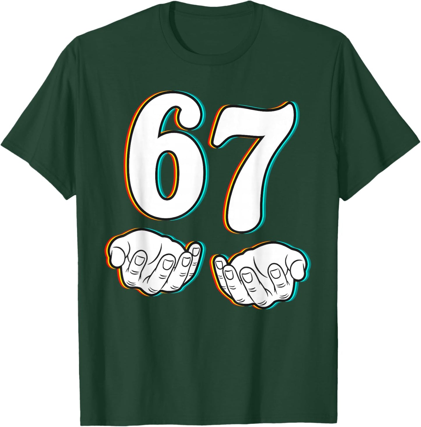 67 Funny Meme Number Six Seven Teen Student Teacher Matching T-Shirt - T-Shirt | Forest