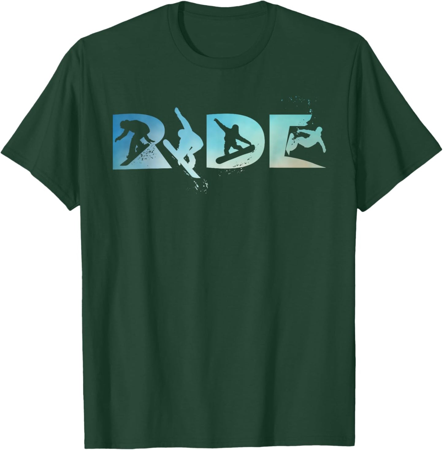 RIDE Snowboarding Funny Snowboard Snowboarder Gift Men Boys T-Shirt - T-Shirt | Forest
