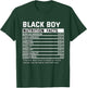 Black History Month Nutrition Facts Black Boy Melanin Boys T-Shirt - T-Shirt | Forest