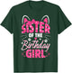 Sister Of The Birthday Girl Cat Kitty Family Matching T-Shirt - T-Shirt | Forest