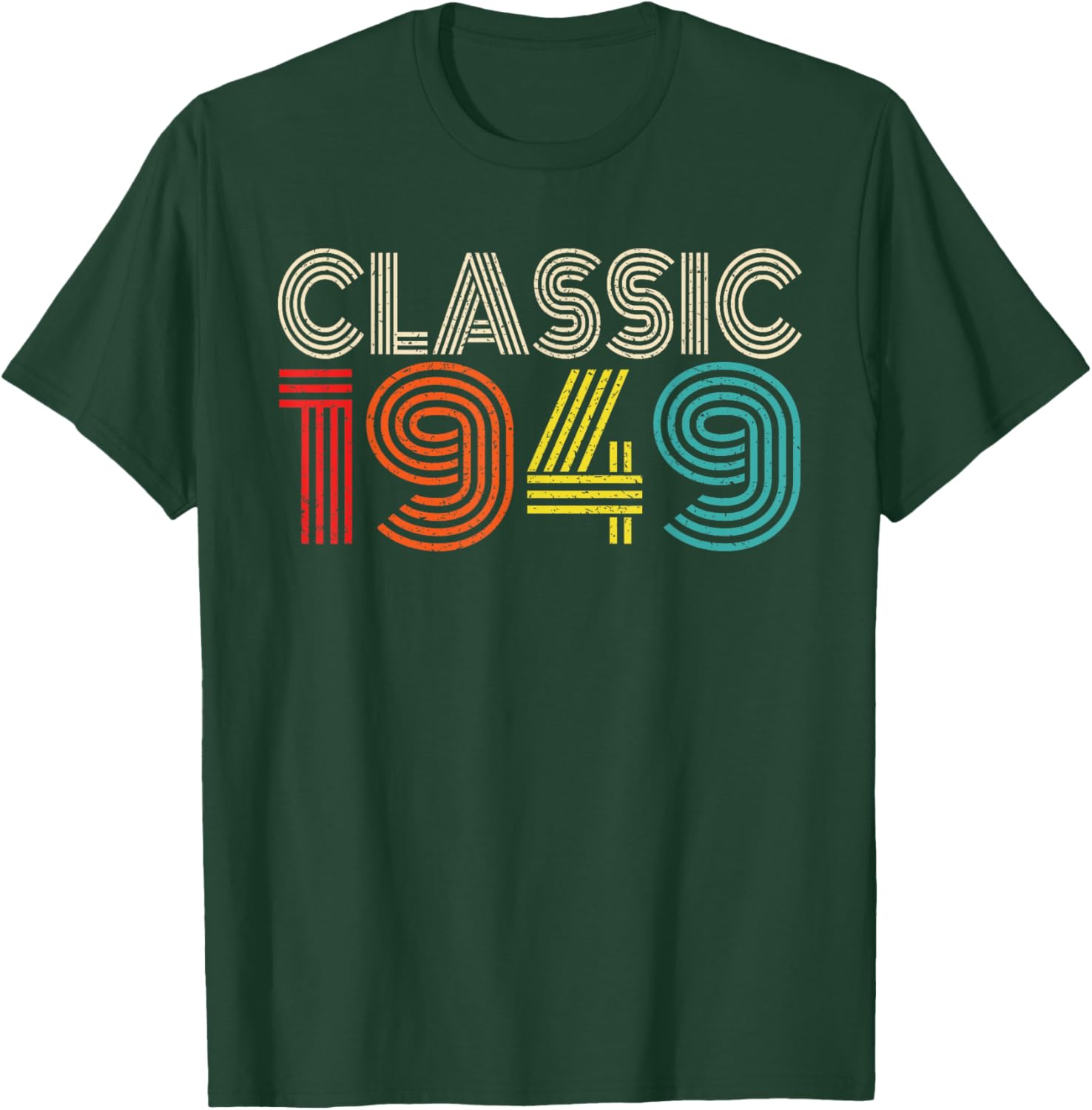 Classic 1949 Vintage 1949 Men Women Vintage Year Birthday T-Shirt - T-Shirt | Forest