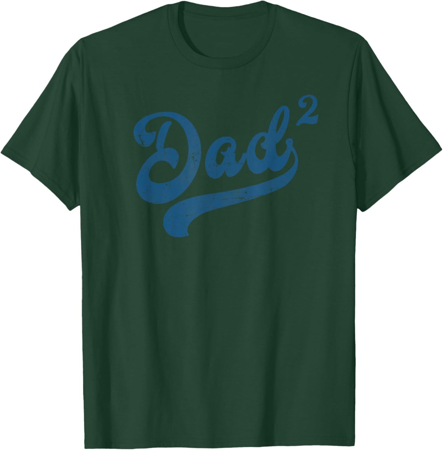 Dad2 Squared Vintage Father's Day Daddy of 2 Kids Father T-Shirt - T-Shirt | Forest