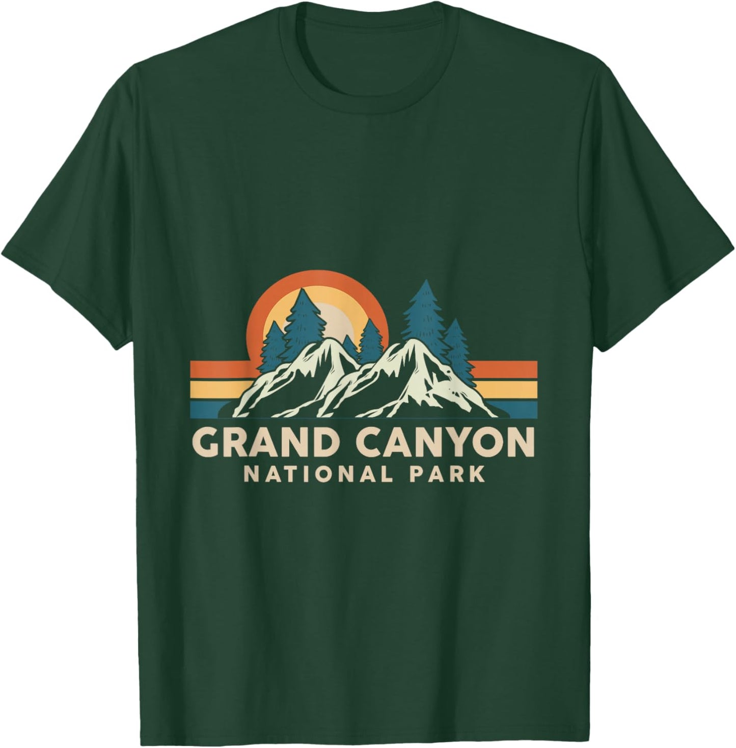 Grand Canyon National Park Arizona Hiking Souvenir Retro T-Shirt - T-Shirt | Forest