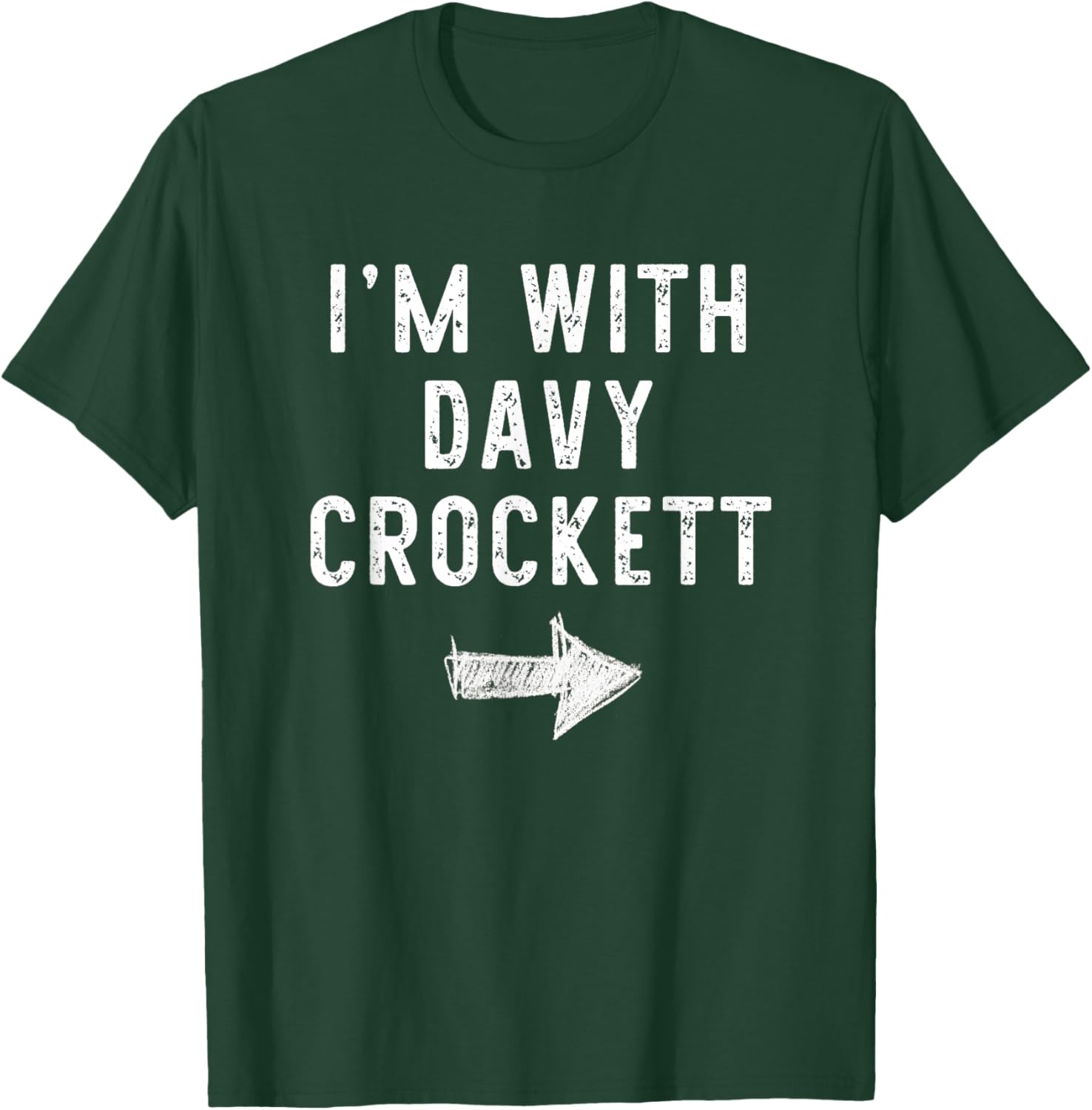 I’m with Davy Crockett Funny Halloween Couple Costume T-Shirt - T-Shirt | Forest