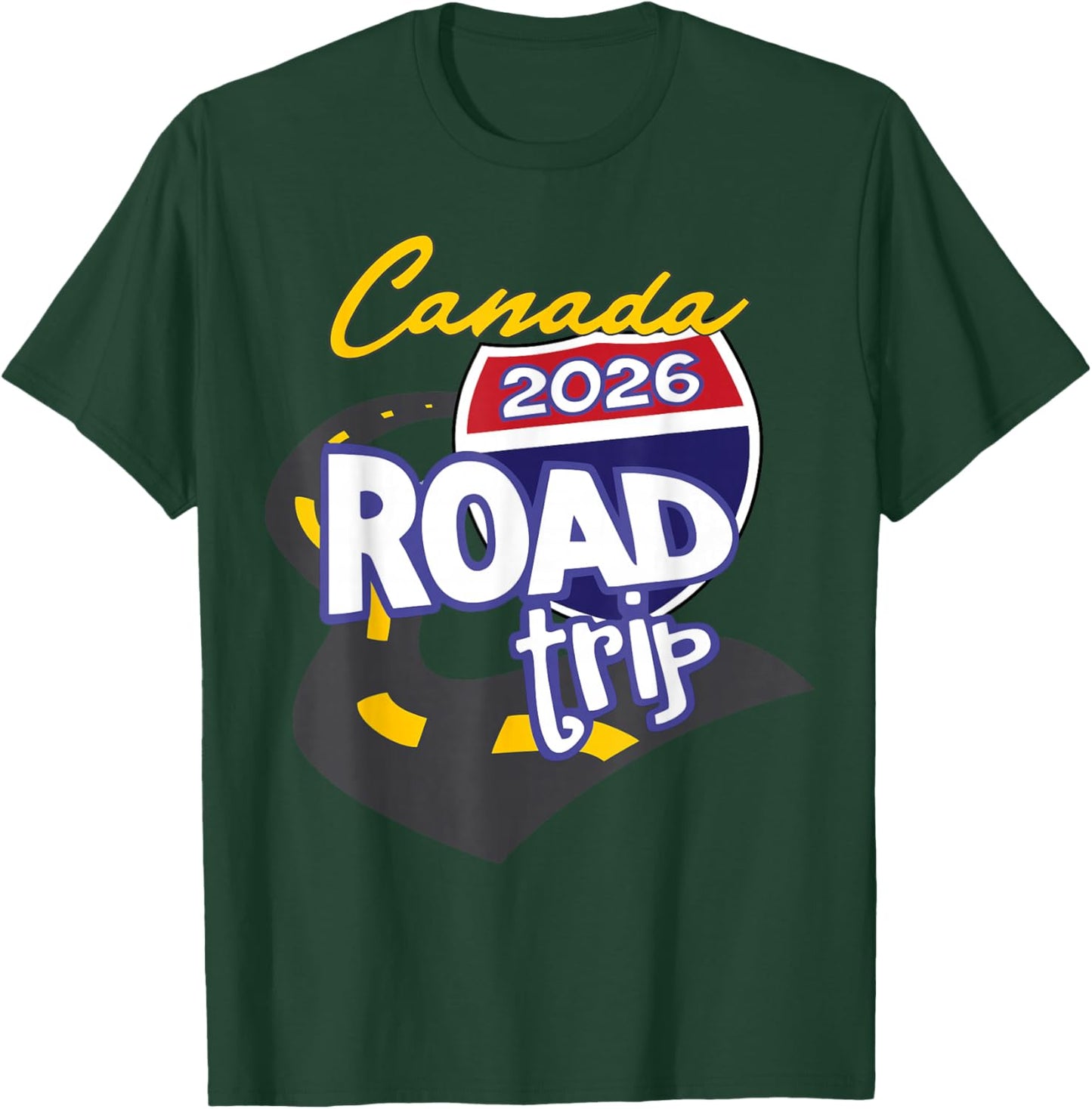 Voyage en Voiture au Canada 2026 T-Shirt - T-Shirt | Forest