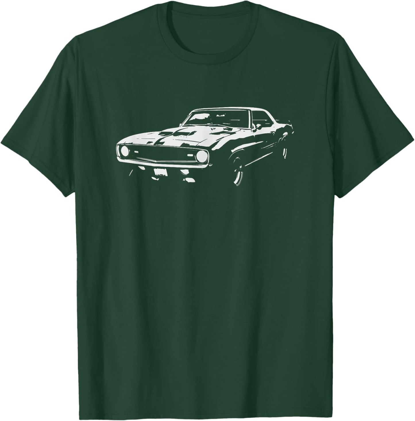 Classic Muscle Car Retro Vintage 60s 70s Car Lover Graphic T-Shirt - T-Shirt | Forest