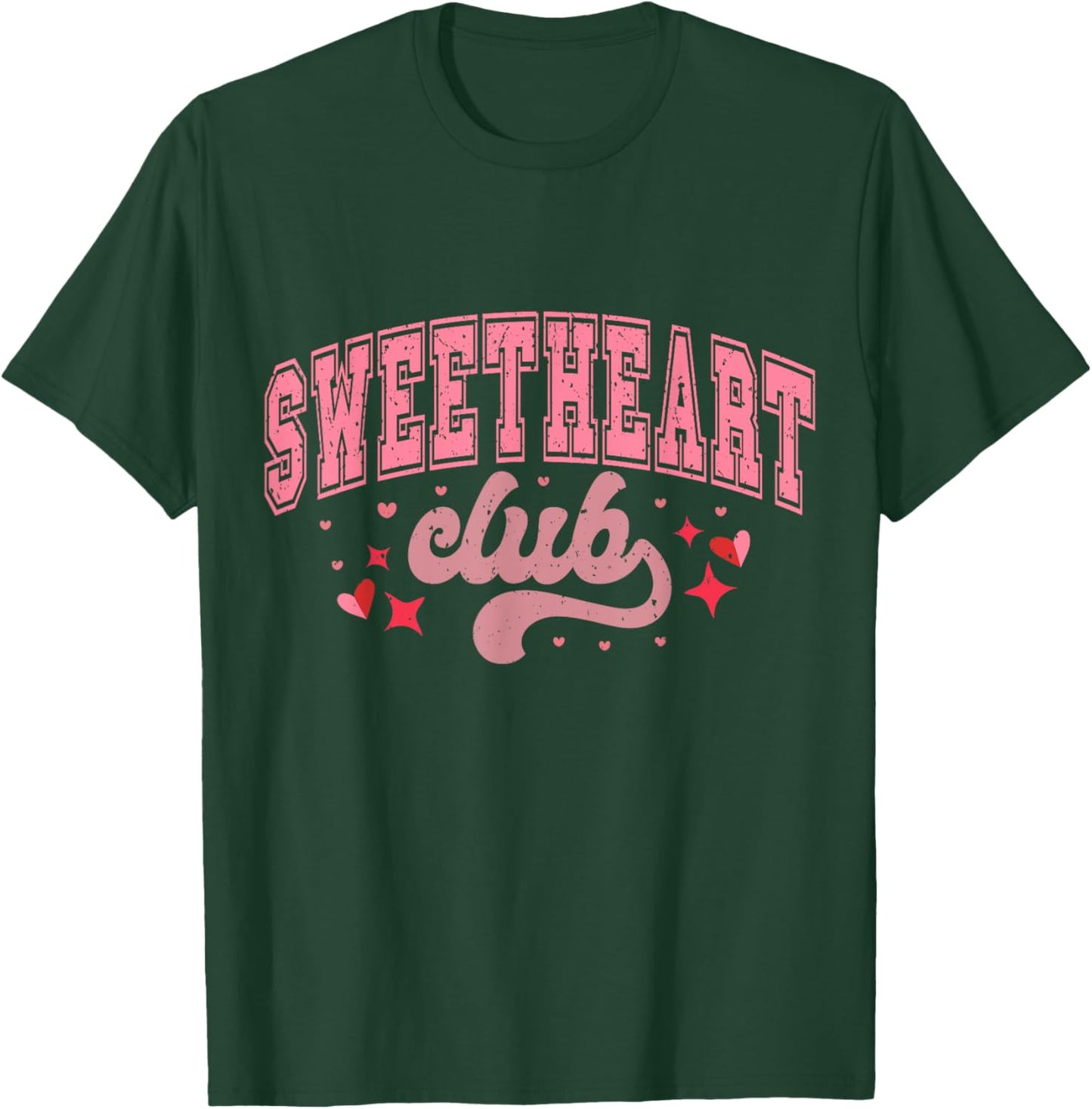 Sweetheart Club Retro Valentine's Day Aesthetic T-Shirt - T-Shirt | Forest