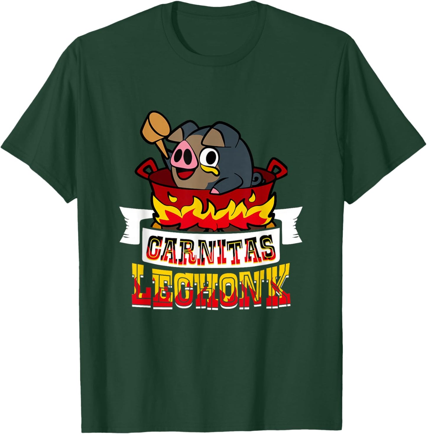 Pig Pork Fired Brew Carnitas Lechonk Cute Animal Revolution T-Shirt - T-Shirt | Forest