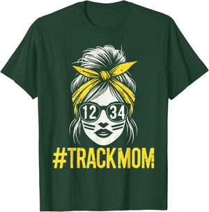 Track And Field Mom Athlete Runner Mothers Day T-Shirt - T-Shirt | Forest