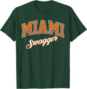 Miami Swagger Graphic Trendy Miami Vibes with Modern Flair T-Shirt - T-Shirt | Forest