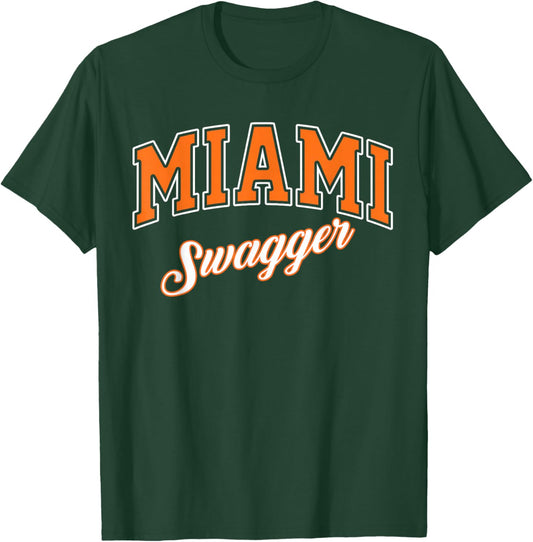 Miami Swagger Graphic Trendy Miami Vibes with Modern Flair T-Shirt - T-Shirt | Forest