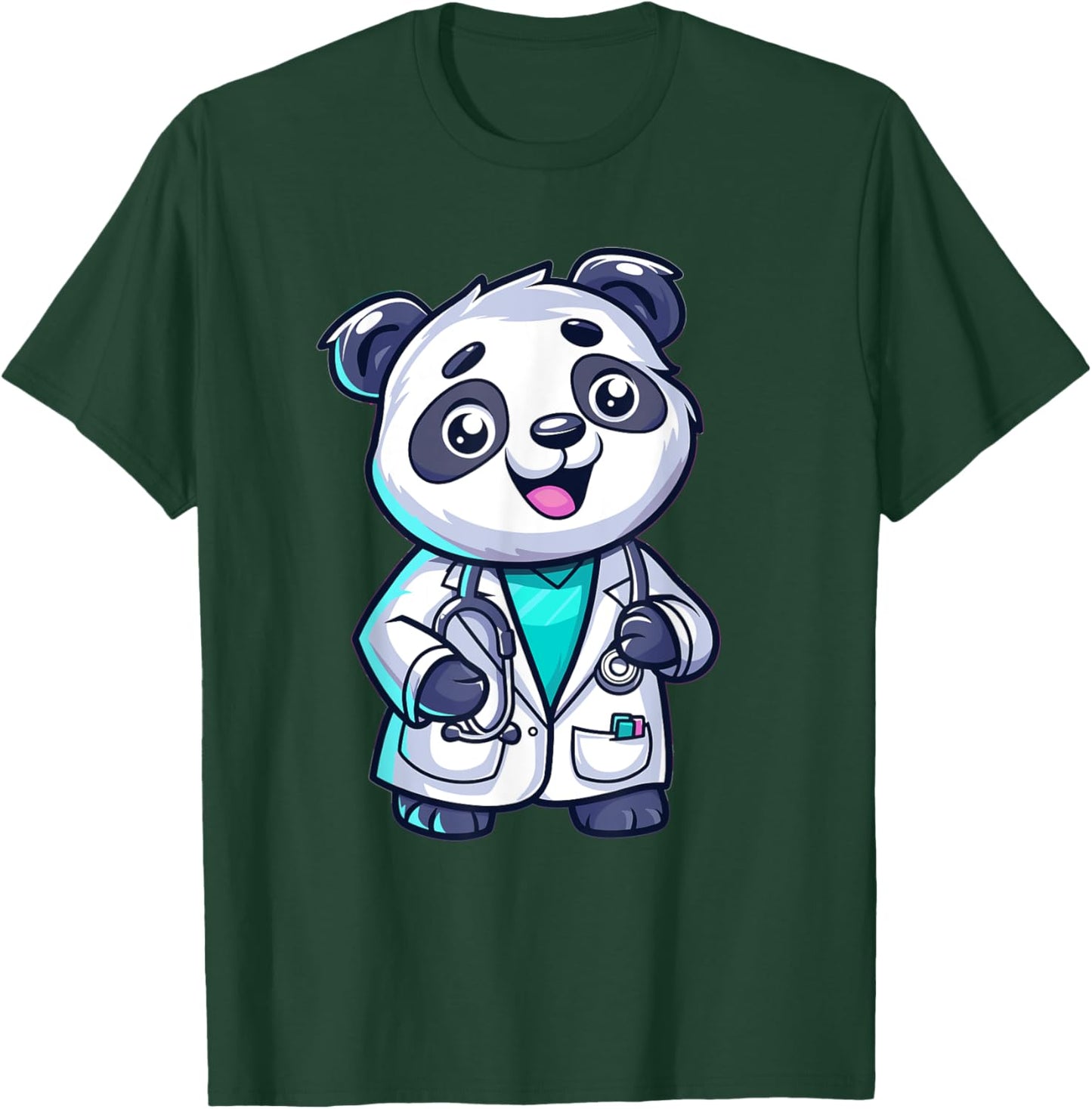 Cute Doctor Panda T-Shirt - T-Shirt | Forest