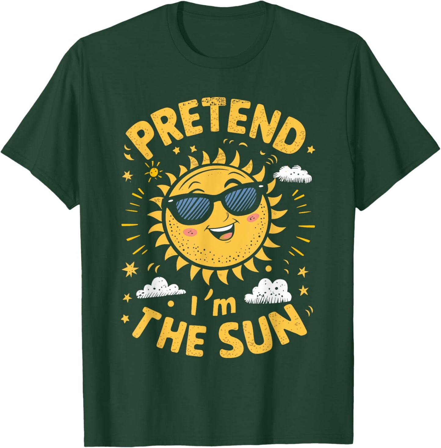 Pretend I'm The Sun Funny Lazy Halloween Matching Costume T-Shirt - T-Shirt | Forest
