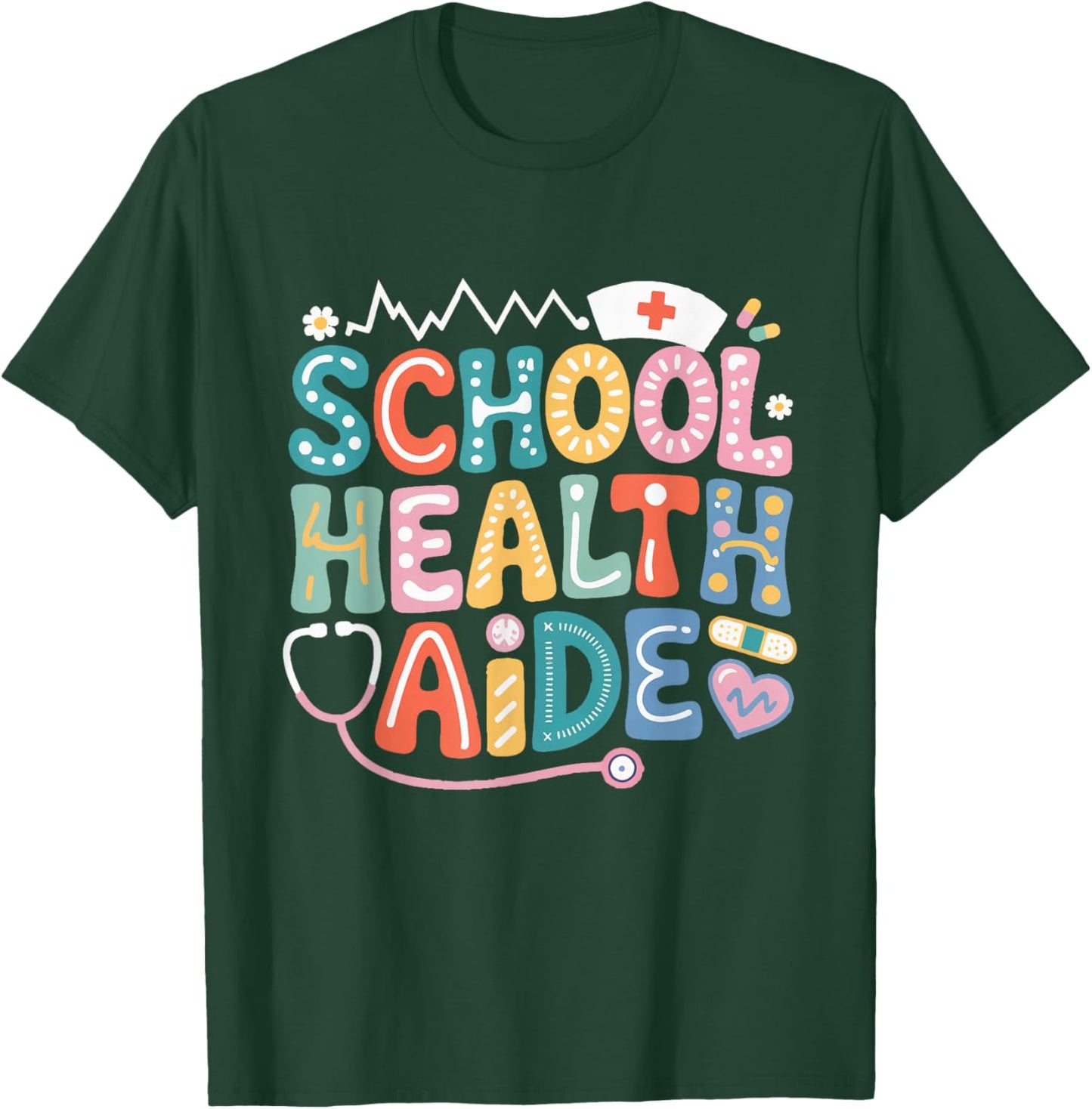 Health Assistant Squad Team School Health Assistant T-Shirt - T-Shirt | Forest