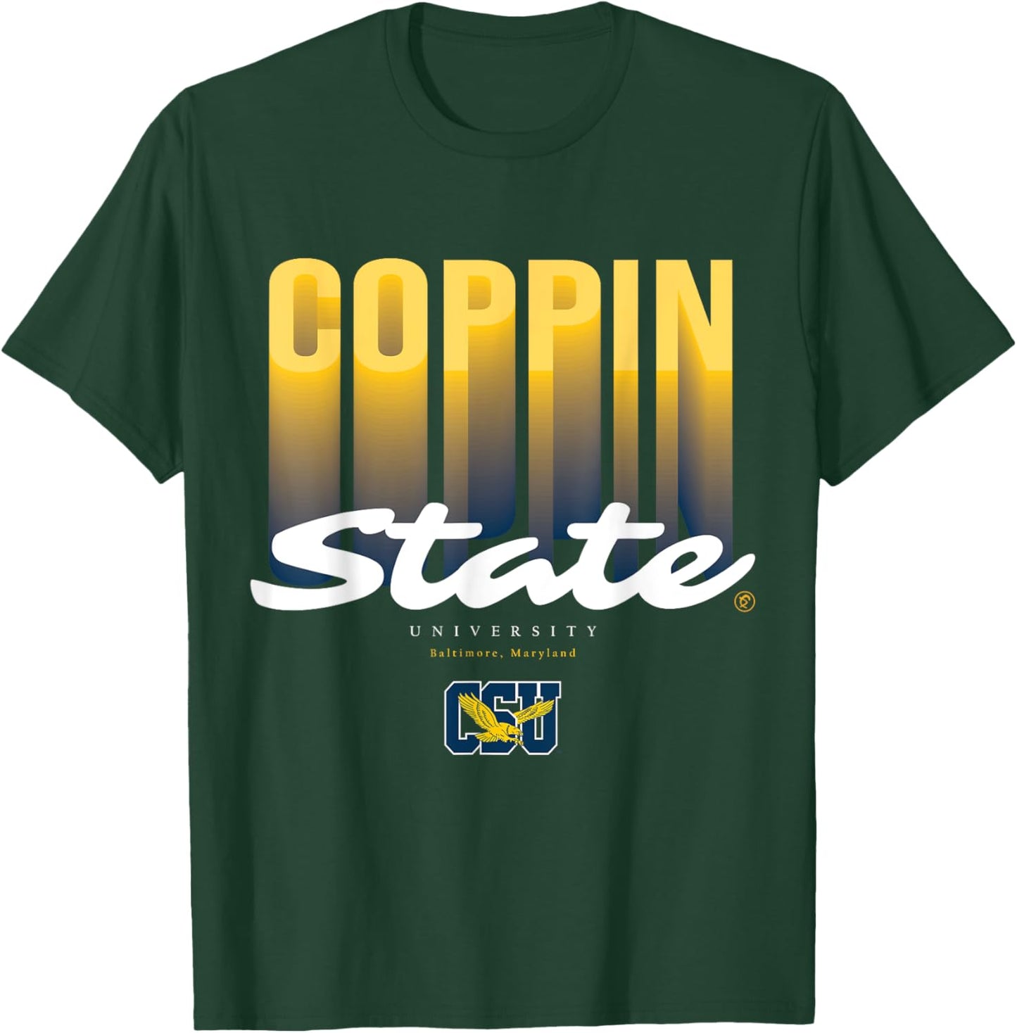 The Yard Essentials - Coppin State University - CSU Fade T-Shirt - T-Shirt | Forest