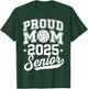 Senior 2025 Volleyball Mom High School Graduation Outfit Fun T-Shirt - T-Shirt | Forest