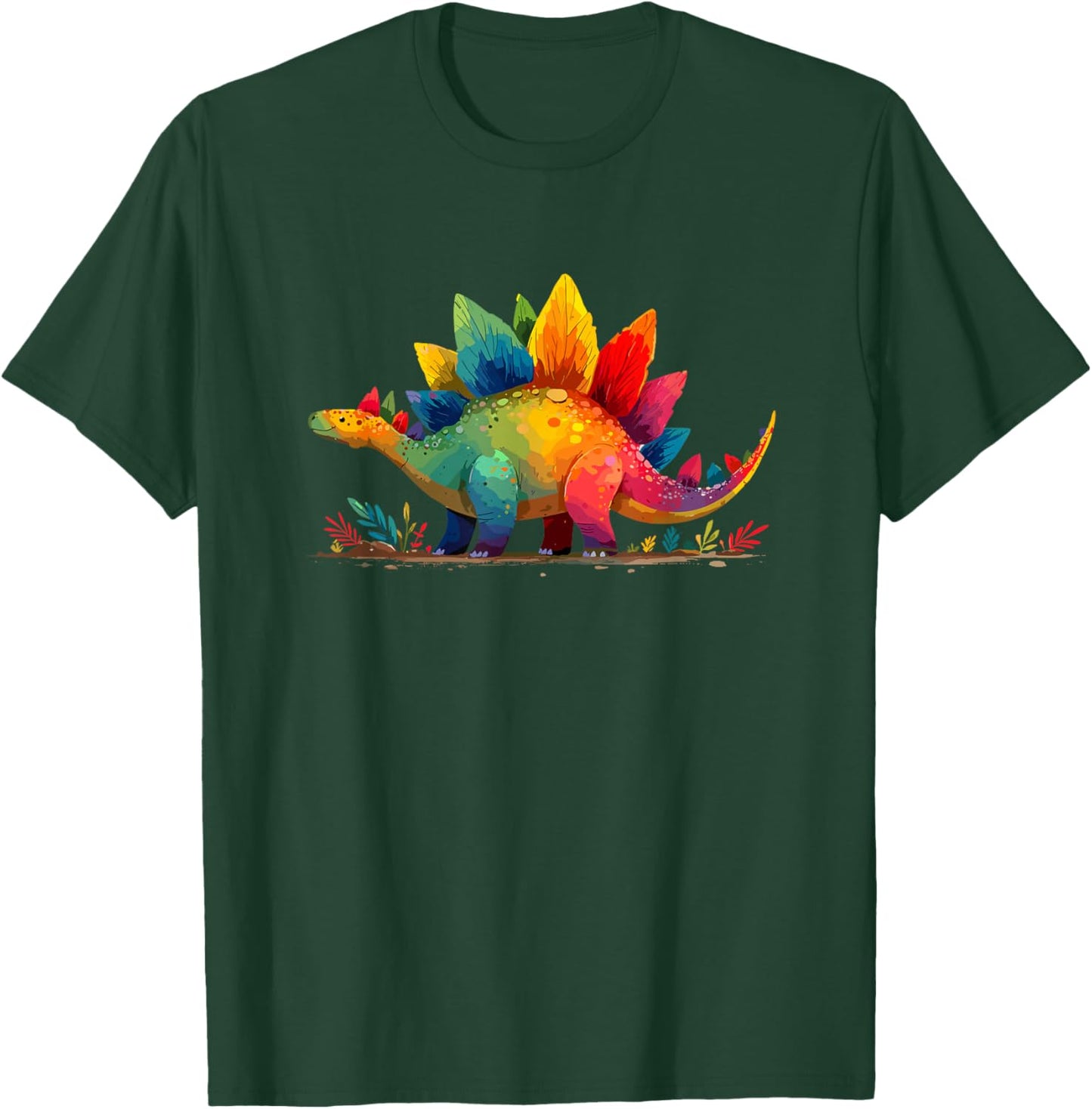 Colorful Stegosaurus Dinosaur LGBT Pride T-Shirt - T-Shirt | Forest