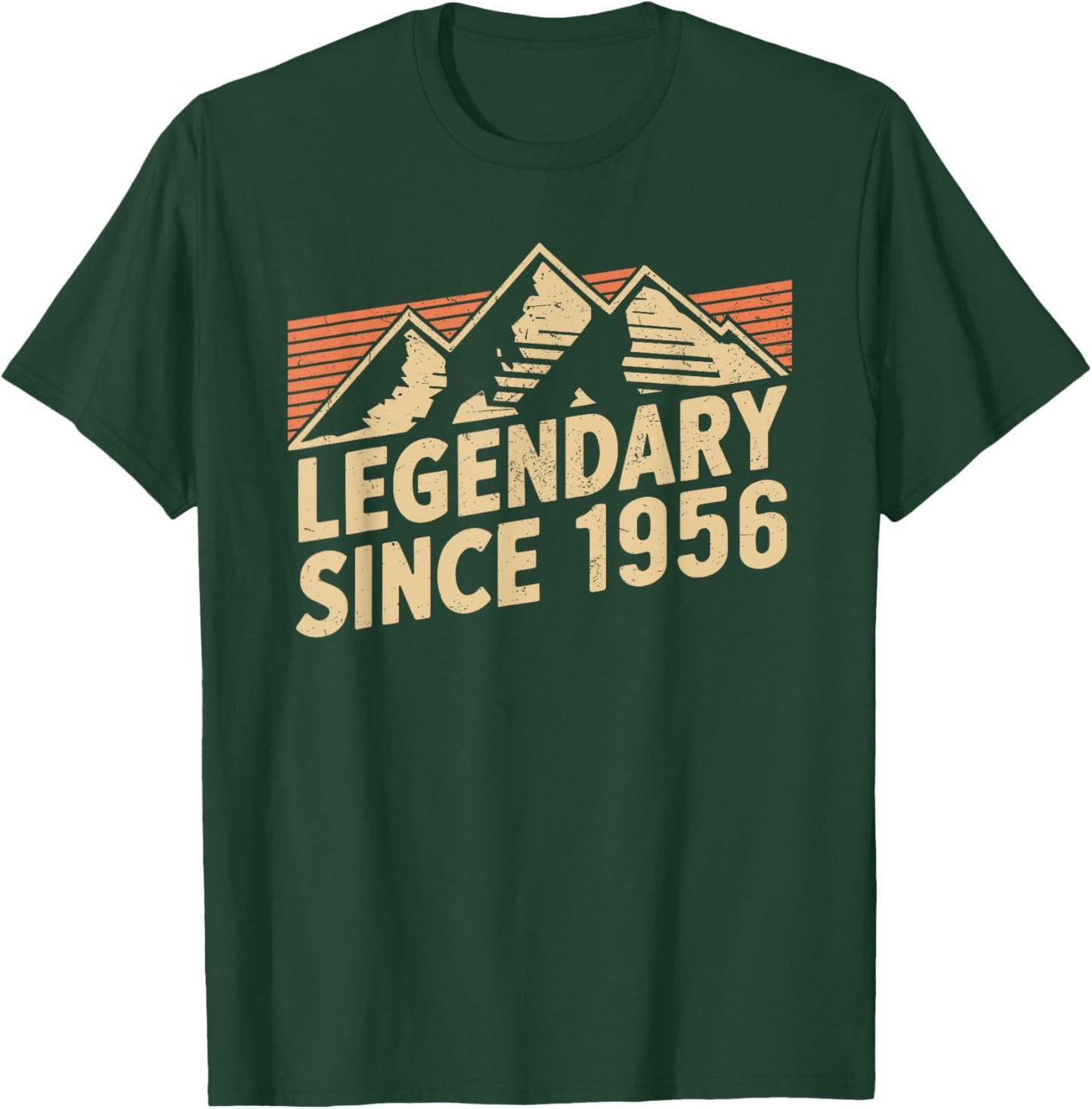 Legendary Since 1956 Birthday Mountain Retro Vintage 1956 T-Shirt - T-Shirt | Forest
