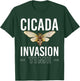 Cicada Invasion Time Cicada Brood XIX & XIII T-Shirt - T-Shirt | Forest