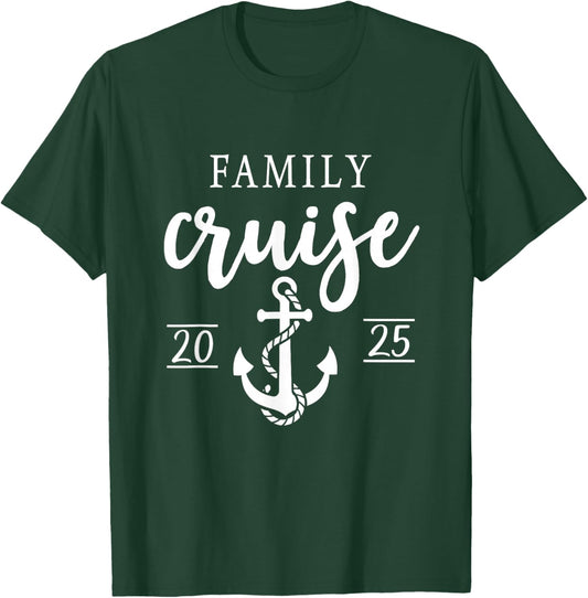 Family Cruise 2025 Family Vacation Matching for Cruise 2025 T-Shirt - T-Shirt | Forest