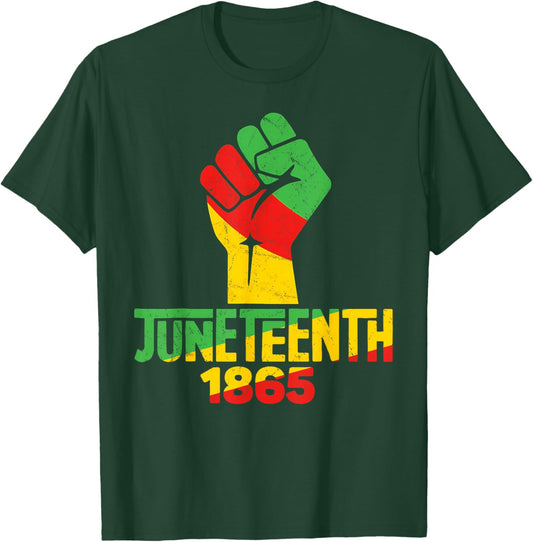 Juneteenth 1865 Breaking Every Chain African Pride T-Shirt - T-Shirt | Forest