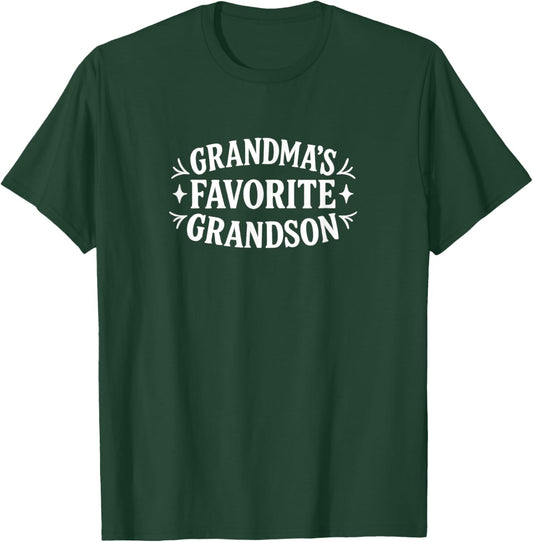 Grandma's Favorite Grandson T-Shirt - T-Shirt | Forest