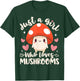 Just a Girl Who Loves Mushrooms Cute Mushroom T-Shirt - T-Shirt | Forest