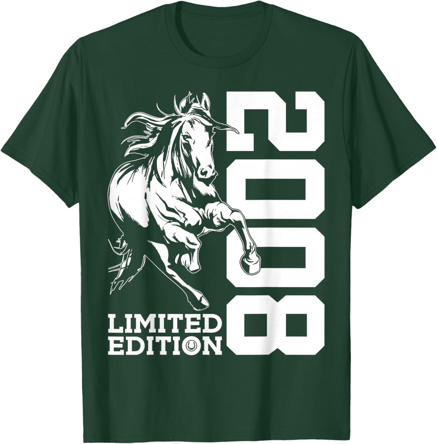 Riding 18th Birthday Horse Limited Edition 2008 Rider T-Shirt - T-Shirt | Forest